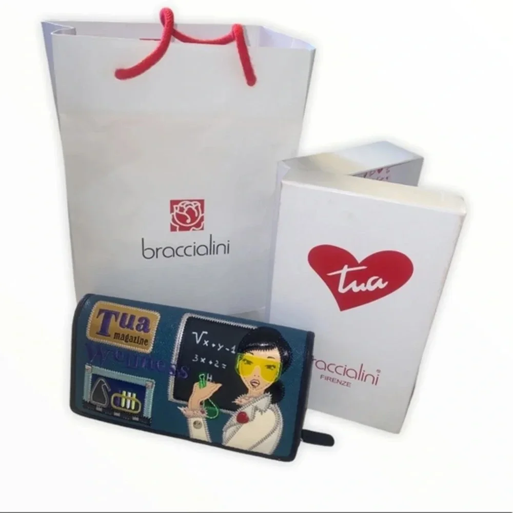 Braccialini Woman Scientist Zipper‎ Wallet NEW​